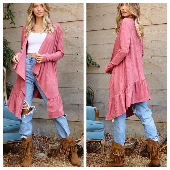 #25 LAST ONE Absolutely beautiful Draped Open Front Cardigan - Picture 4 of 5